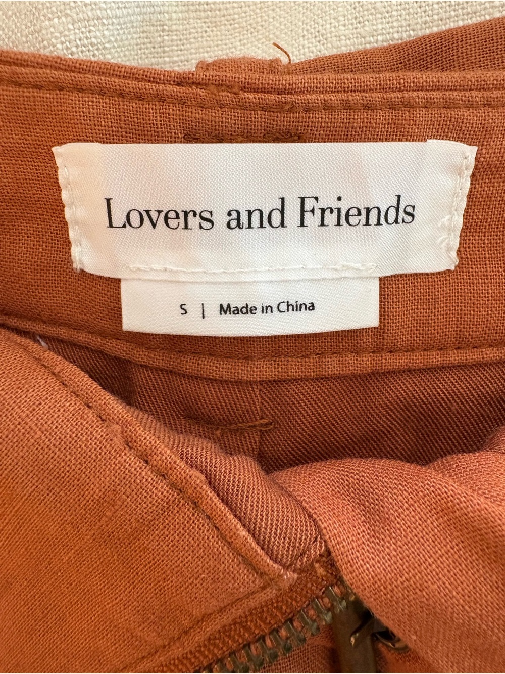 Lovers + Friends High-Waist Belted Rust Orange Shorts - Picture 5 of 5